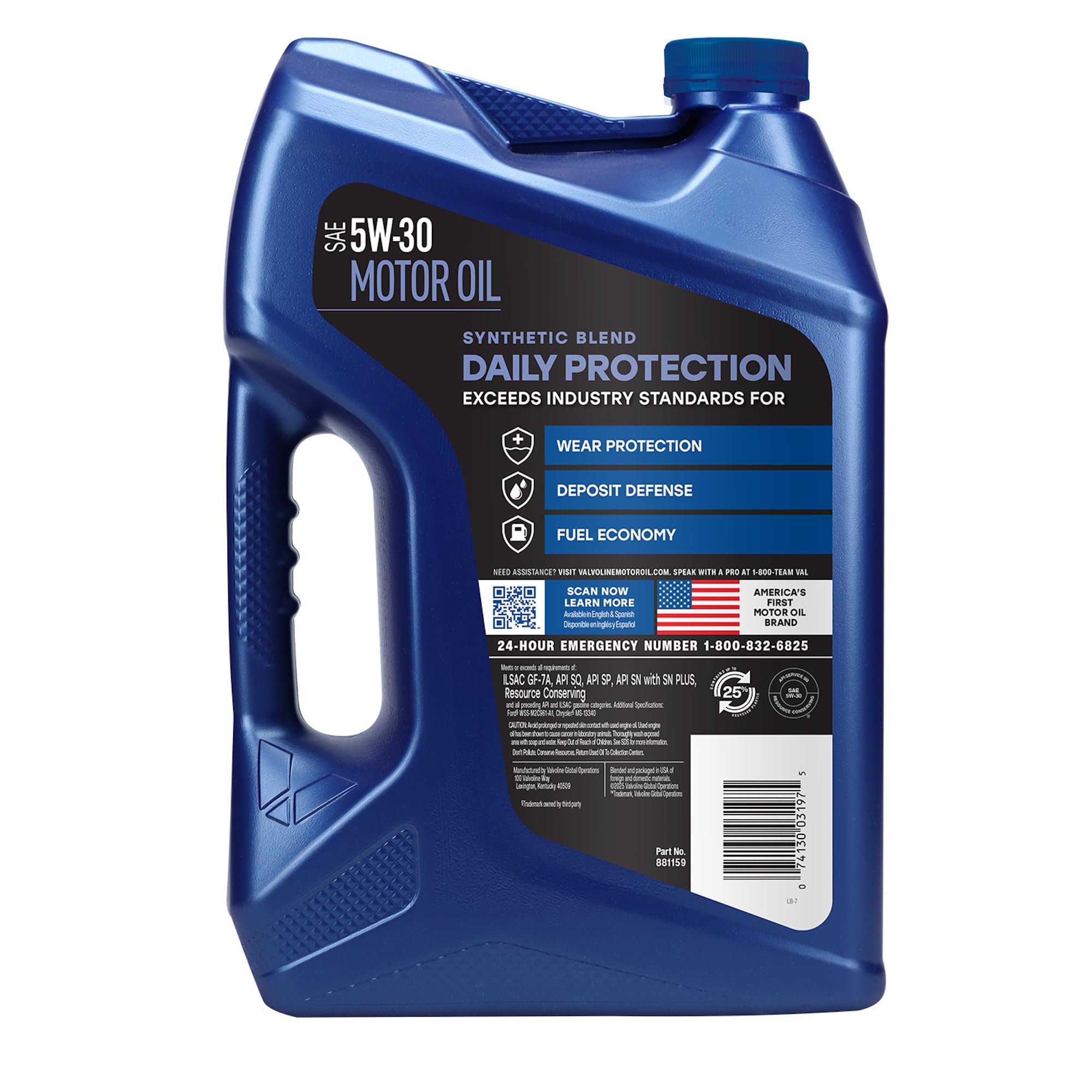 Amazon | バルボリンSynPower Full Synthetic Motor Oil 5クォート